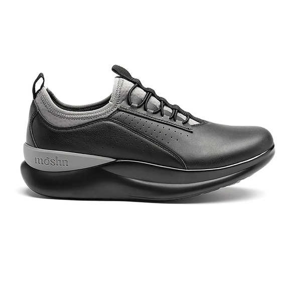 Moshn by Klogs Shoes - Leather Moshn by Klogs NWT  Tempo Lace Up Black/Charcoal shoes size 7.